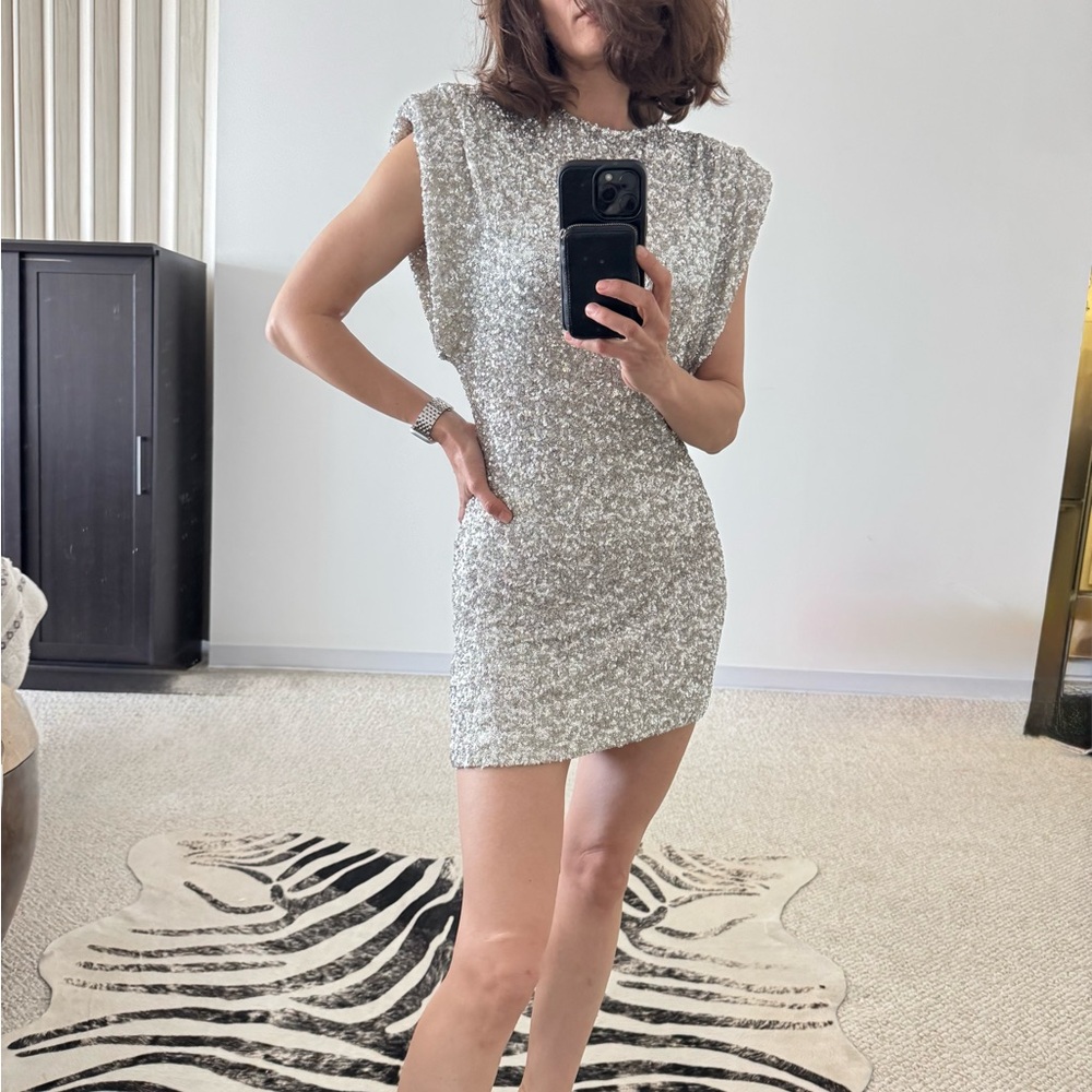 Zara Silver Mini Dress